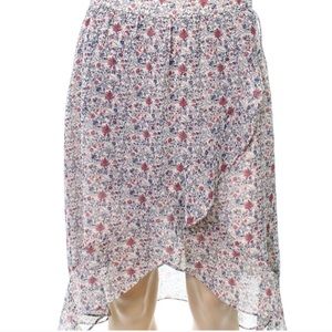 Madewell Ruffle Wrap Floral Skirt